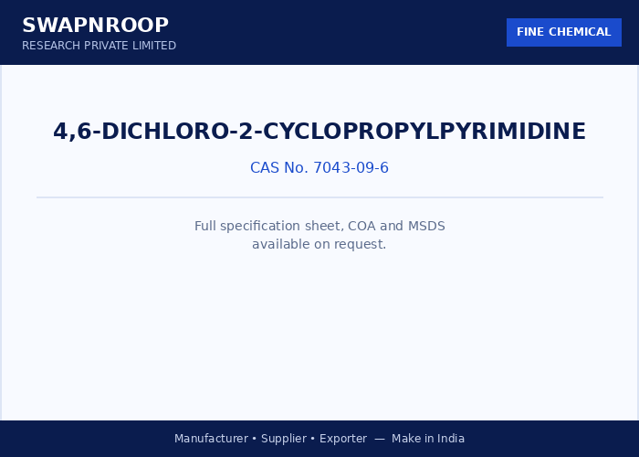 4,6-dichloro-2-cyclopropylpyrimidine