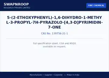 5-(2-Ethoxyphenyl)-1,6-Dihydro-1-Methyl-3-Propyl-7h-Pyrazolo-[4,3-d]Pyrimidin-7-one CAS 139756-21-1 - SRPL