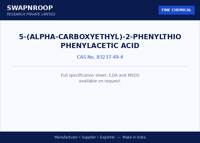 5-(alpha-Carboxyethyl)-2-phenylthio phenylacetic acid
