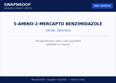 5-Amino-2-Mercapto Benzimidazole (CAS 2818-66-6) - manufacturer, supplier & exporter India - SRPL