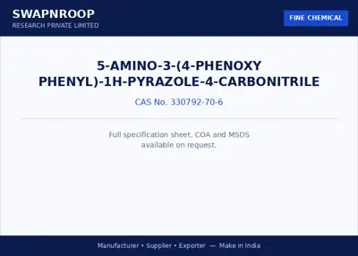 5-amino-3-(4-phenoxy phenyl)-1H-pyrazole-4-Carbonitrile CAS 330792-70-6 - SRPL