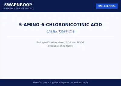 5-Amino-6-chloronicotinic acid CAS 72587-17-8 - SRPL