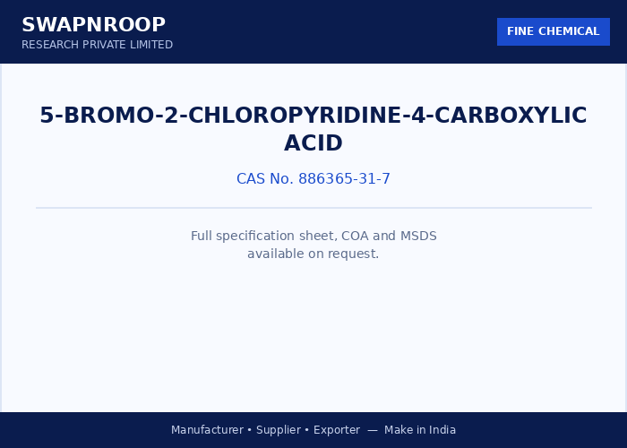 5-Bromo-2-chloropyridine-4-carboxylic acid