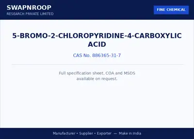 5-Bromo-2-chloropyridine-4-carboxylic acid CAS 886365-31-7 - SRPL