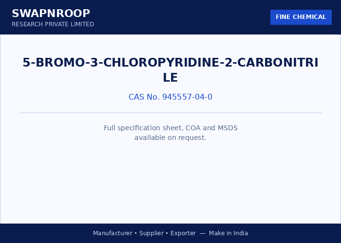 5-Bromo-3-chloropyridine-2-carbonitrile