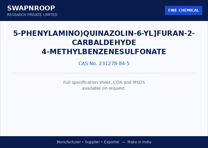 5-phenylamino)quinazolin-6-yl]furan-2-carbaldehyde 4-methylbenzenesulfonate
