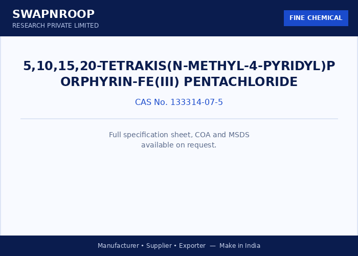 5,10,15,20-Tetrakis(N-methyl-4-pyridyl)porphyrin-Fe(III) pentachloride