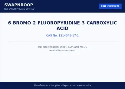 6-Bromo-2-fluoropyridine-3-carboxylic acid CAS 1214345-17-1 - SRPL