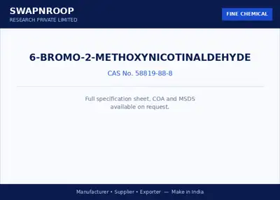 6-bromo-2-methoxynicotinaldehyde (CAS 58819-88-8) - manufacturer, supplier & exporter India - SRPL