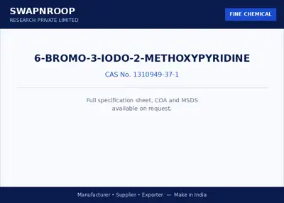 6-Bromo-3-iodo-2-methoxypyridine (CAS 1310949-37-1) - manufacturer, supplier & exporter India - SRPL