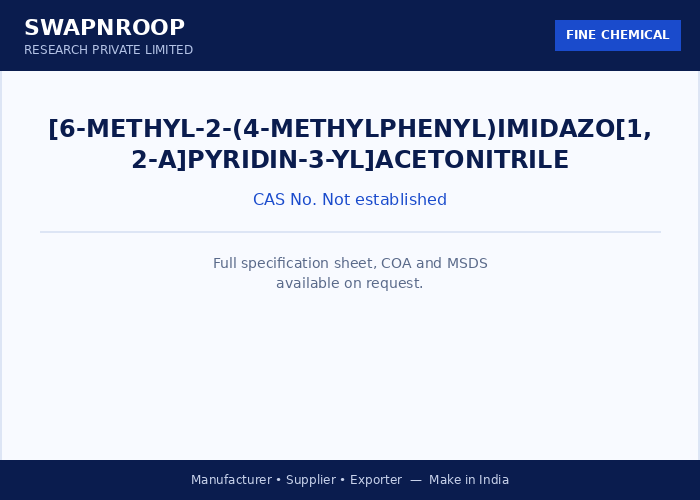 [6-Methyl-2-(4-methylphenyl)imidazo[1,2-a]pyridin-3-yl]acetonitrile