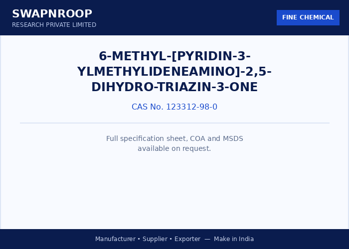 6-methyl-[pyridin-3- ylmethylideneamino]-2,5- dihydro-triazin-3-one