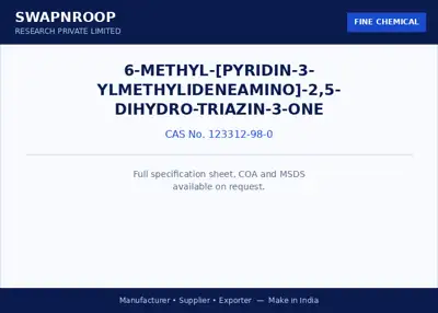 6-methyl-[pyridin-3- ylmethylideneamino]-2,5- dihydro-triazin-3-one CAS 123312-98-0 - SRPL