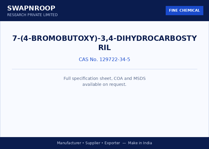 7-(4-Bromobutoxy)-3,4-dihydrocarbostyril
