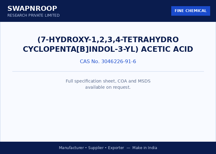 (7-hydroxy-1,2,3,4-tetrahydro cyclopenta[b]indol-3-yl) acetic acid