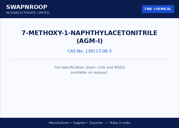 7-Methoxy-1-naphthylacetonitrile (AGM-I)