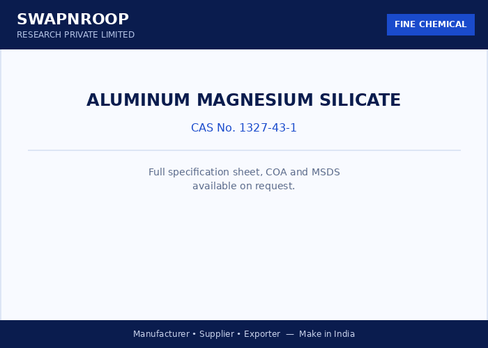 ALUMINUM MAGNESIUM SILICATE