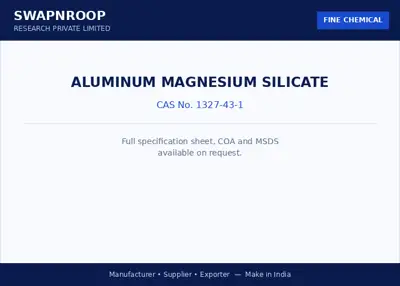ALUMINUM MAGNESIUM SILICATE CAS 1327-43-1 - SRPL
