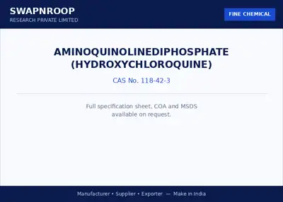 aminoquinolinediphosphate (Hydroxychloroquine) CAS 118-42-3 - SRPL