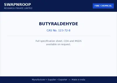 Butyraldehyde CAS 123-72-8 - SRPL