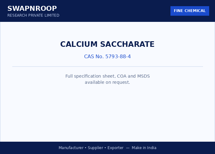 Calcium saccharate