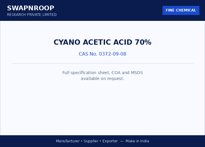 Cyano Acetic Acid 70%
