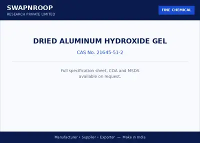 DRIED ALUMINUM HYDROXIDE GEL CAS 21645-51-2 - SRPL