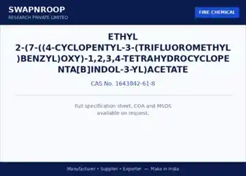 Ethyl 2-(7-((4-cyclopentyl-3-(trifluoromethyl)benzyl)oxy)-1,2,3,4-tetrahydrocyclopenta[b]indol-3-yl)acetate CAS 1643842-61-8 - SRPL