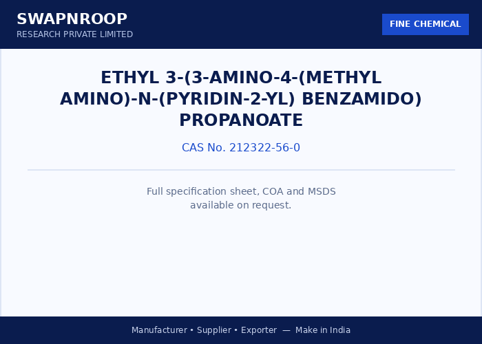 Ethyl 3-(3-amino-4-(methyl amino)-N-(pyridin-2-yl) benzamido) propanoate