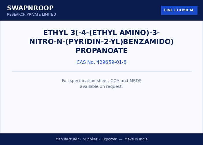 Ethyl 3(-4-(ethyl amino)-3- nitro-N-(pyridin-2-yl)benzamido) propanoate