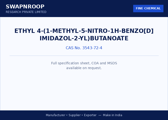 Ethyl 4-(1-methyl-5-nitro-1H-benzo[d] imidazol-2-yl)butanoate