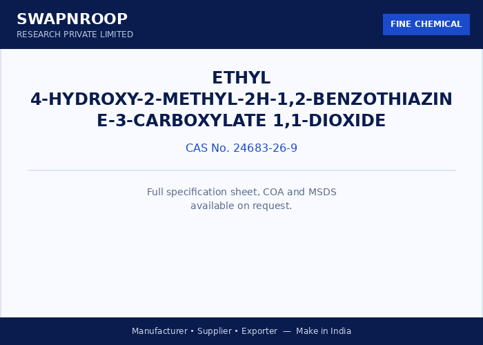 Ethyl 4-hydroxy-2-methyl-2H-1,2-benzothiazine-3-carboxylate 1,1-dioxide