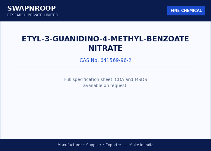 Etyl-3-guanidino-4-methyl-benzoate nitrate