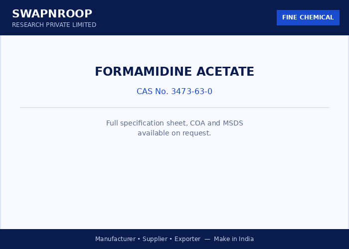 Formamidine acetate