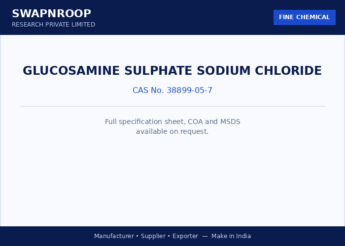 Glucosamine Sulphate Sodium Chloride