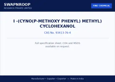 I -(Cyno(P-Methoxy Phenyl) methyl) Cyclohexanol CAS 93413-76-4 - SRPL