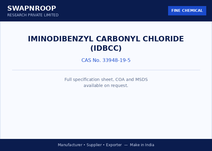 Iminodibenzyl carbonyl chloride (IDBCC)