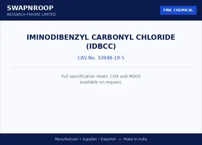 Iminodibenzyl carbonyl chloride (IDBCC) (CAS 33948-19-5) - manufacturer, supplier & exporter India - SRPL