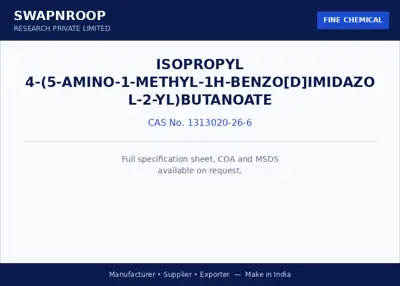 Isopropyl 4-(5-amino-1-methyl-1H-benzo[d]imidazol-2-yl)butanoate CAS 1313020-26-6 - SRPL
