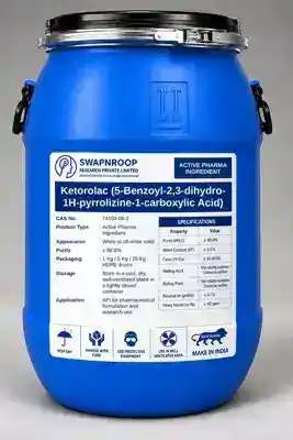 Ketorolac (5-Benzoyl-2,3-dihydro-1H-pyrrolizine-1-carboxylic Acid) CAS 74103-06-3 - SRPL