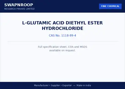 L-Glutamic acid diethyl ester hydrochloride CAS 1118-89-4 - SRPL