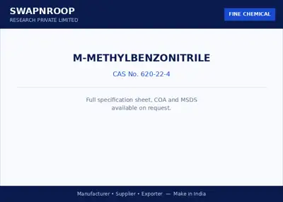m-Methylbenzonitrile (CAS 620-22-4) - manufacturer, supplier & exporter India - SRPL