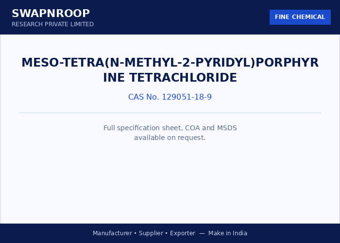 meso-Tetra(N-methyl-2-pyridyl)porphyrine tetrachloride
