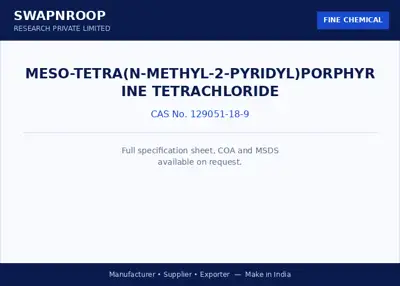 meso-Tetra(N-methyl-2-pyridyl)porphyrine tetrachloride CAS 129051-18-9 - SRPL