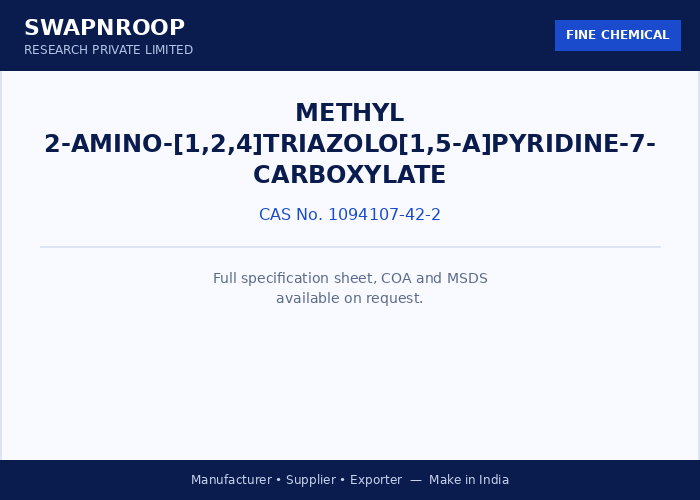 Methyl 2-amino-[1,2,4]triazolo[1,5-a]pyridine-7-carboxylate