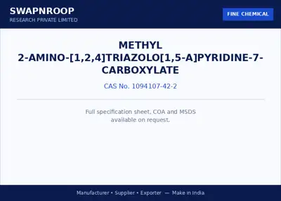 Methyl 2-amino-[1,2,4]triazolo[1,5-a]pyridine-7-carboxylate CAS 1094107-42-2 - SRPL