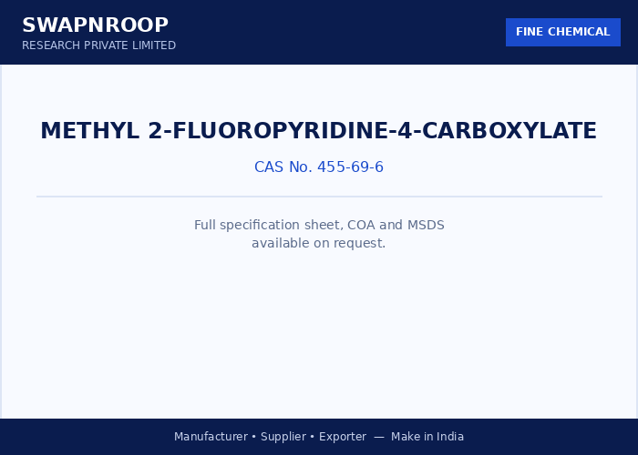 Methyl 2-fluoropyridine-4-carboxylate