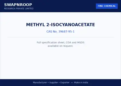 Methyl 2-isocyanoacetate CAS 39687-95-1 - SRPL