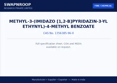 methyl-3-(Imidazo [1,2-b]pyridazin-3-yl ethynyl)-4-Methyl Benzoate CAS 1356385-96-0 - SRPL