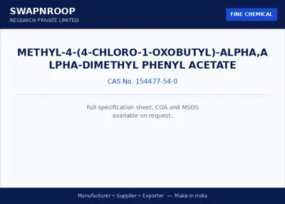 Methyl-4-(4-Chloro-1-oxobutyl)-alpha,alpha-dimethyl phenyl acetate CAS 154477-54-0 - SRPL